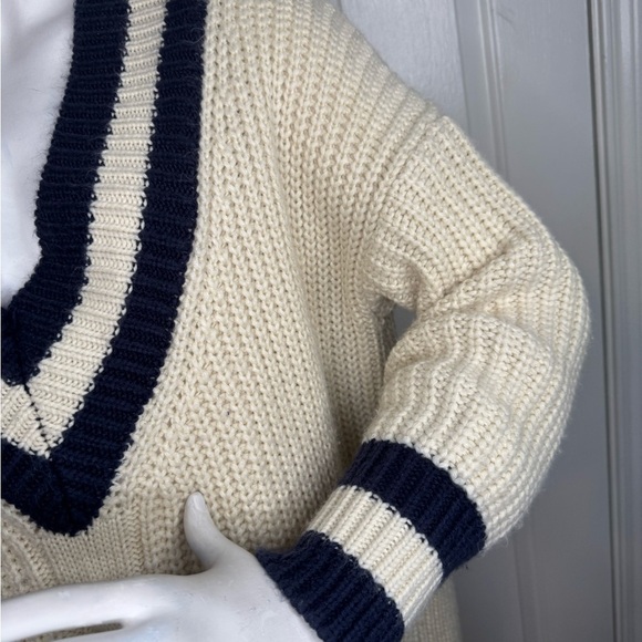 Soft Varsity Cable-Knit Mini Sweater Dress Fits LikeLarge Size . - Picture 10 of 11